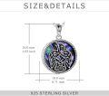wholesale 925 Sterling Silver Celtic Knot Abalone Shell Pendant Urn Necklace for Ashes - Memorial Keepsake Jewelry with Funnel and Fill Tool Set-0-3