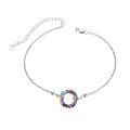 wholesale 925 Sterling Silver Infinity Circle Bracelet Wholesale With Rainbow Charm-0-21