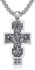 wholesale 925 Sterling Silver Jesus Christ INRI Cross Crucifix Pendant Necklace for Men & Women-0-0