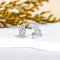 wholesale 925 Sterling Silver Corgi Dog Stud Hoop Earrings-0-2