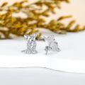 wholesale 925 Sterling Silver Corgi Dog Stud Hoop Earrings-0-2