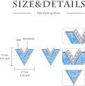 wholesale Sterling Silver Opal V Shape Stud Earrings for Women Minimalist-0-4