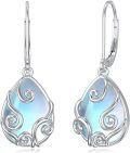 wholesale 925 Sterling Silver Teardrop Opal Drop Earrings for Women Gifts-0-0
