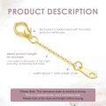 wholesale 14K Gold (Au585) Hypoallergenic Nickel-Free Jewelry Extender Chain - 1/2/3 Inch Lengths for Necklace Bracelet Anklet - Durable Clasp Gift-Ready Packaging-0-2