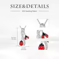 TOUPOP Sterling Silver & Stone Insect Pendant Necklace-0-5