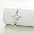 wholesale 925 Sterling Silver Bee and Infinity Cross Pendant Necklaces for Women Gift Ideas-0-1