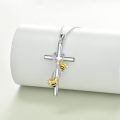 wholesale 925 Sterling Silver Bee and Infinity Cross Pendant Necklaces for Women Gift Ideas-0-1