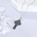 wholesale 925 Sterling Silver Celtic Knot Cross Pendant Necklace for Women Men - Luck & Faith s-0-2