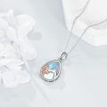wholesale 925 Sterling Silver Abalone Shell Heart Key Pendant Necklaces for Women Gifts-0-23