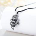 wholesale 925 Sterling Silver Metal Stone Dragon Pendant Necklaces for Men Women-0-1