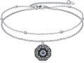wholesale 925 Sterling Silver Blue Sapphire Mandala Charm Anklet for Women-0-0