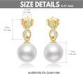 wholesale 14K Gold Freshwater Pearl Butterfly Infinity Stud Earrings for Women Gifts-0-4