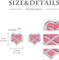 wholesale  Sterling Silver Opal Heart Stud Earrings for Women Minimalist Fashion -0-12