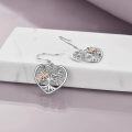 wholesale 925 Sterling Silver Heart Tree of Life Owl Dangle Drop Earrings for Women Girls Mom Daughter Gift-0-3