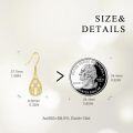 wholesale 14K Gold Teardrop Filigree Diamond Cross Drop Earrings for Women Christian s-0-5