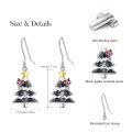 wholesale 925 Sterling Silver Christmas Tree Dangle Earrings-0-3