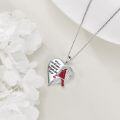wholesale 925 Sterling Silver Cardinal Angel Wings Heart Locket Pendant Necklace Gifts for Women-0-4