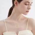 wholesale 14k Gold Mother Baby Heart Pendant Necklace With Cubic Zirconia For Mom-0-1