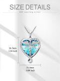 wholesale  925 Sterling Silver Blue Topaz Birthstone Caduceus Pendant Nurse Necklace for Women-0-3