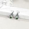 wholesale 925 Sterling Silver Moss Agate Tree of Life Drop Earrings for Women and Girls-0-3