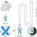 wholesale Sterling Silver Opal Celtic Knot Necklace Infinity Heart Pendant for Women-0-9