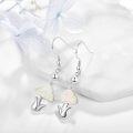 wholesale 925 Sterling Silver Mushroom Earrings with Colorful Stones - Fairy Tale Inspired Dangle Jewelry for Women-0-1