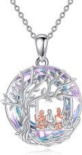 wholesale TOUPOP Sister Gifts From Sister Sterling Silver Tree Of Life Necklace For 2/3/4 Birthday Jewelry Christmas Valentines Day Gifts For Her Friend Daughter Wife -0-0