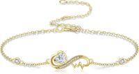 wholesale 14K Gold Infinity Heart Charm Bracelet - Elegant  for Her on Christmas & Birthdays-Heartbeat