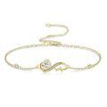 wholesale 14k Gold Heart Infinity Bracelet With Diamonds-0-0