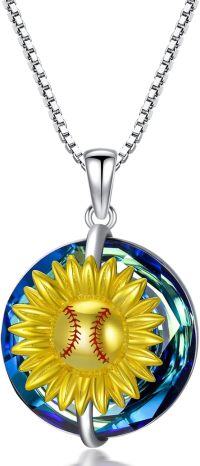 wholesale TOUPOP Softball Necklace For Women Softball Gifts Gifts For Softball Lovers Gifts For Sport Lovers 14k Gold Necklace For Women Birthday Gift Christmas Gift Victory Gift For Her Wife Sister Daughter -undefined