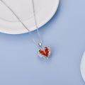 wholesale Sterling Silver Austrian Crystal Caduceus Angel Wing Heart Nurse Necklace-0-62