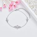 wholesale 925 Sterling Silver Infinity Knot Bracelet White Gold Plated Adjustable Chain Jewelry For Women-0-5
