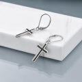 wholesale Sterling Silver Cross Leverback Dangle Drop Earrings for Women Men-0-26