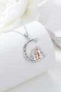 wholesale 925 Sterling Silver Love You to the Moon and Back Sisters Pendant Necklace with Angel Design-0-3