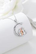 wholesale 925 Sterling Silver Love You To The Moon And Back Three Sisters Hugging Pendant Necklace-0-3