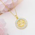 wholesale 925 Sterling Silver God Allah Pendant Necklace For Men With Opal Back-0-4