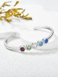 wholesale TOUPOP Open Cuff Bangle Bracelets For Women 925 Sterling Silver Abalone Shell Bracelets For Women Girls Jewelry Mothers Day Birthday Gifts -0-2