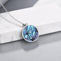 wholesale TOUPOP Triple Moon Goddess Necklace Sterling Silver Pentagram Jewelry Abalone Shell Triple Moon Goddess Jewelry Pagan Wiccan Magic Amulet Birthday Christmas Gifts For Women Mom Mother -0-2