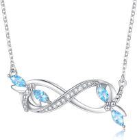wholesale Sterling Silver Birthstone Infinity Butterfly Necklace for Women Gift for Mom Wife-dragonfly necklace