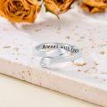 wholesale 925 Sterling Silver Zircon Hug Ring Adjustable Couple Friendship Gift-0-2