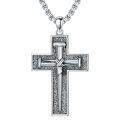 wholesale 925 Sterling Silver Cross Pendant With Nail Details On Chain Necklace-0-18