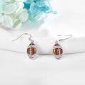 wholesale 925 Sterling Silver Football Dangle Earrings for Women Sport Lover Gift-0-1