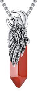 wholesale  Sterling Silver Raven Necklace Gothic Crow Pendant Jewelry for Men Women -0-3