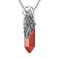 wholesale 925 Sterling Silver Red Agate Crystal Raven Moon Pendant Necklace for Men & Women-0-3
