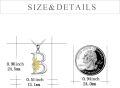 wholesale 925 Sterling Silver Gold & Sterling Silver Sunflower Initial Necklace with CZ Charm - Personalized Gift for Women-0-4