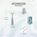 wholesale 925 Sterling Silver Turquoise Lighthouse Pendant Necklace s for Women Girlfriends Lover-0-2