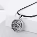 wholesale 925 Sterling Silver Wolf Locket Necklaces Wholesale with Picture Holder Vintage Oxidized Viking Celtic Pendant s for Men Women-0-2