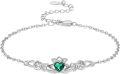 wholesale 925 Sterling Silver Celtic Knot Irish Claddagh Heart Bracelet for Women-0-0