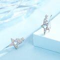 wholesale 925 Sterling Silver & White Gold Plated Moonstone Zircon Star Crawler Earrings for Women-0-1