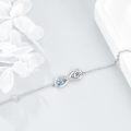 wholesale 925 Sterling Silver Infinity Love Heart & Blue Crystal Turtle Charm Bracelet for Women-0-4